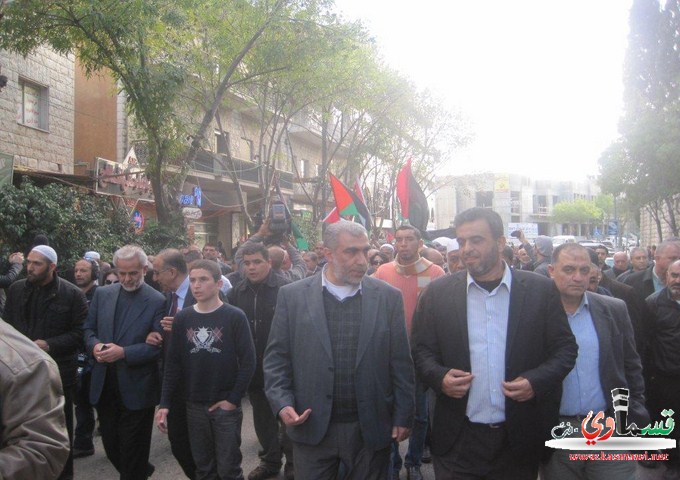 النائبان صرصور وغنايم يشاركان في مظاهرة في الناصرة لدعم الأسرى المضربين عن الطعام 